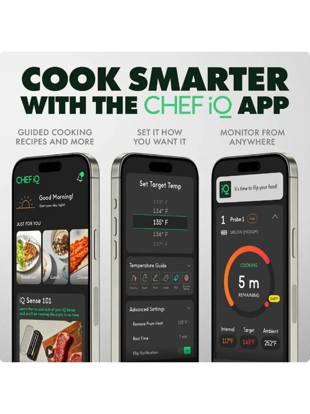 Smart Wireless Meat Thermometer | Ultra-Thin Probe | 1000°F Heat Safe | BBQ